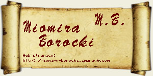Miomira Borocki vizit kartica